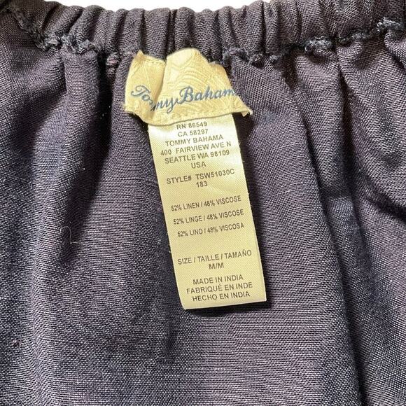 Tommy Bahama St. Lucia Off The Shoulder Ruffle Dress With Navy Blue Medium - Picture 11 of 11
